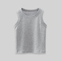 Boys Solid Sleeveless Tank Vests Tshirts Grey 1-2 Y 