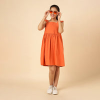 Girls Dress with Ruffle Sleeve Casual Dresses   