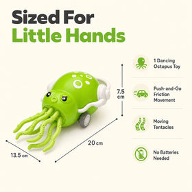 Green Dancing Octopus Push & Go Toy for Kids Trending Accessories