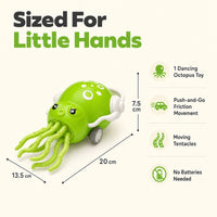 Green Dancing Octopus Push & Go Toy for Kids Trending Accessories