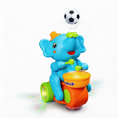 Kids Elephant Drummer Toy with Levitating Ball & Lights Trending Accessories Multicolor Onesize