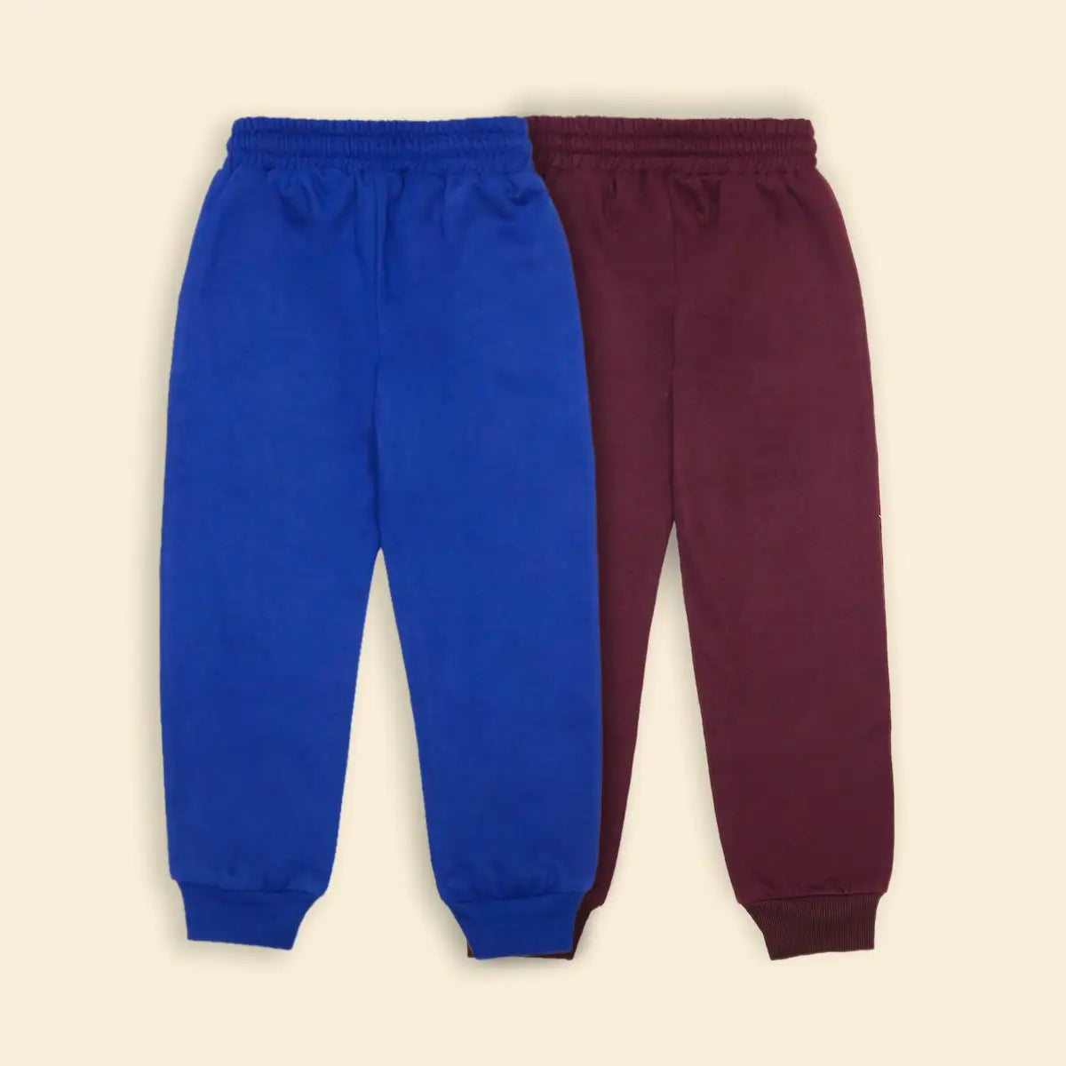 Boys Multicolor Joggers With Elasticated Drawstring Waistband Pack of 2 Trackpants & Joggers