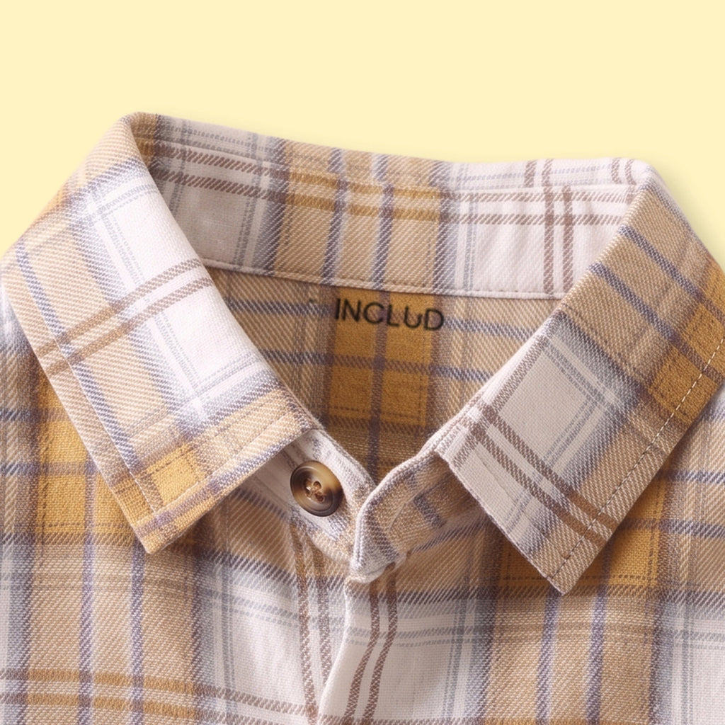 Boys Multicolor Checked Long Sleeve Shirt Shirts