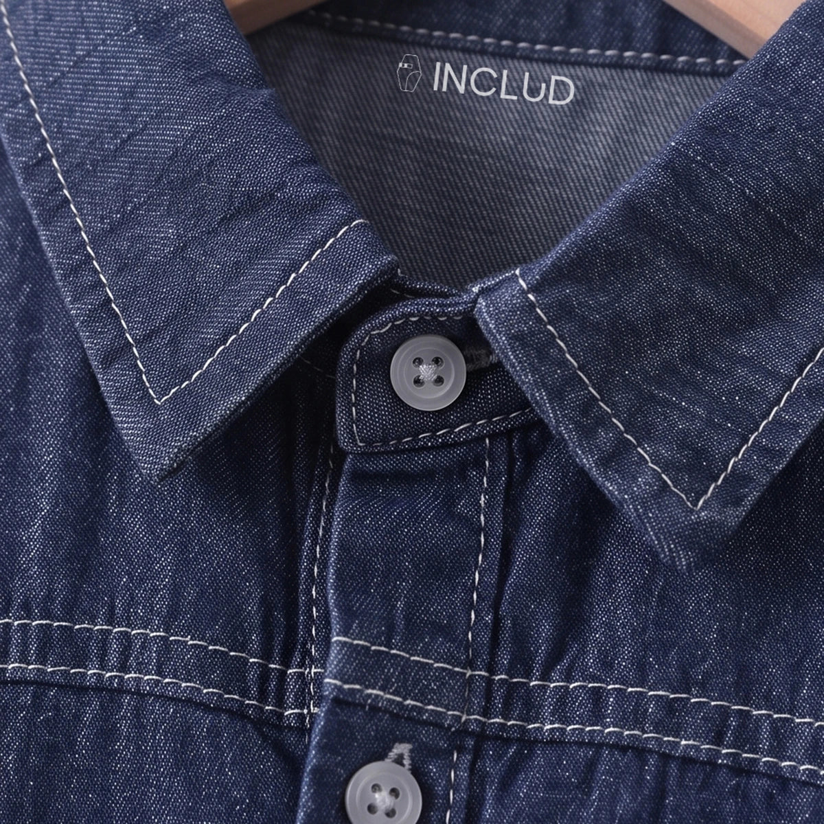 Boys Dark Blue Long Sleeve Denim Shirt Shirts