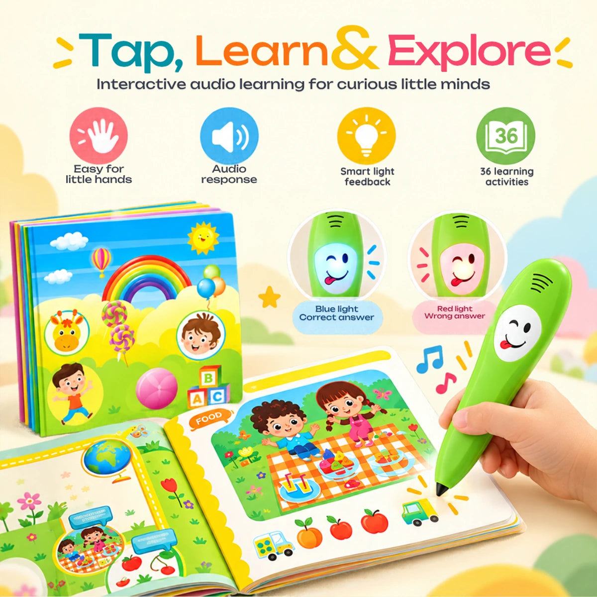 Kids Talking Pen with Learning Book Ages 3 Years Plus Trending Accessories