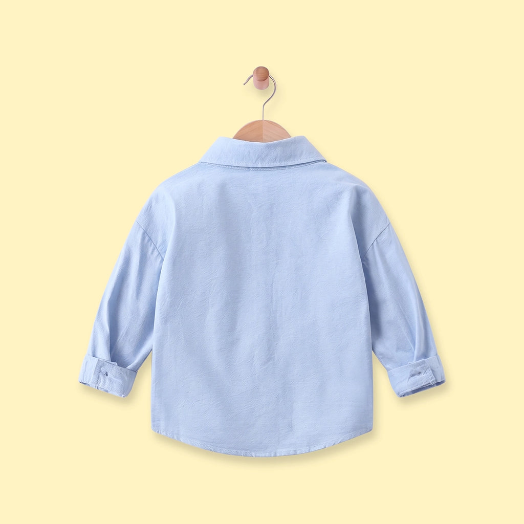 Boys Light Blue Long Sleeve Shirt Shirts