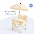 Kids Beige Foldable Baby Dining Chair With Tray & Umbrella Trending Accessories Surprise Shade Onesize