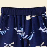 Girls Navy Blue Printed Joggers - Pack Of 2 Trackpants & Joggers