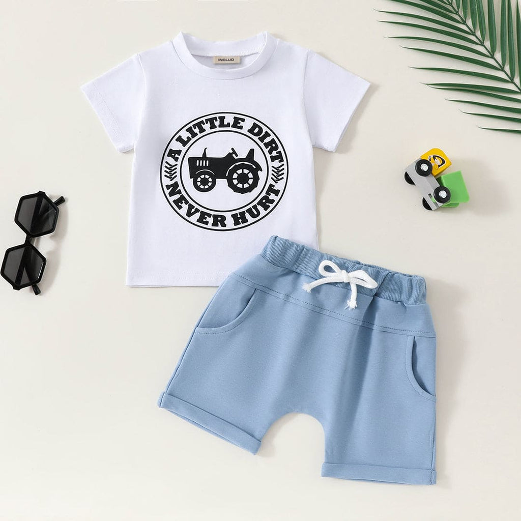 Boys Short Sleeve Graphic T-Shirt With Shorts Set