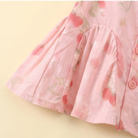 Girls Light Pink Strawberry Print Sleeveless Top With Pants Sets 2 pc. Sets