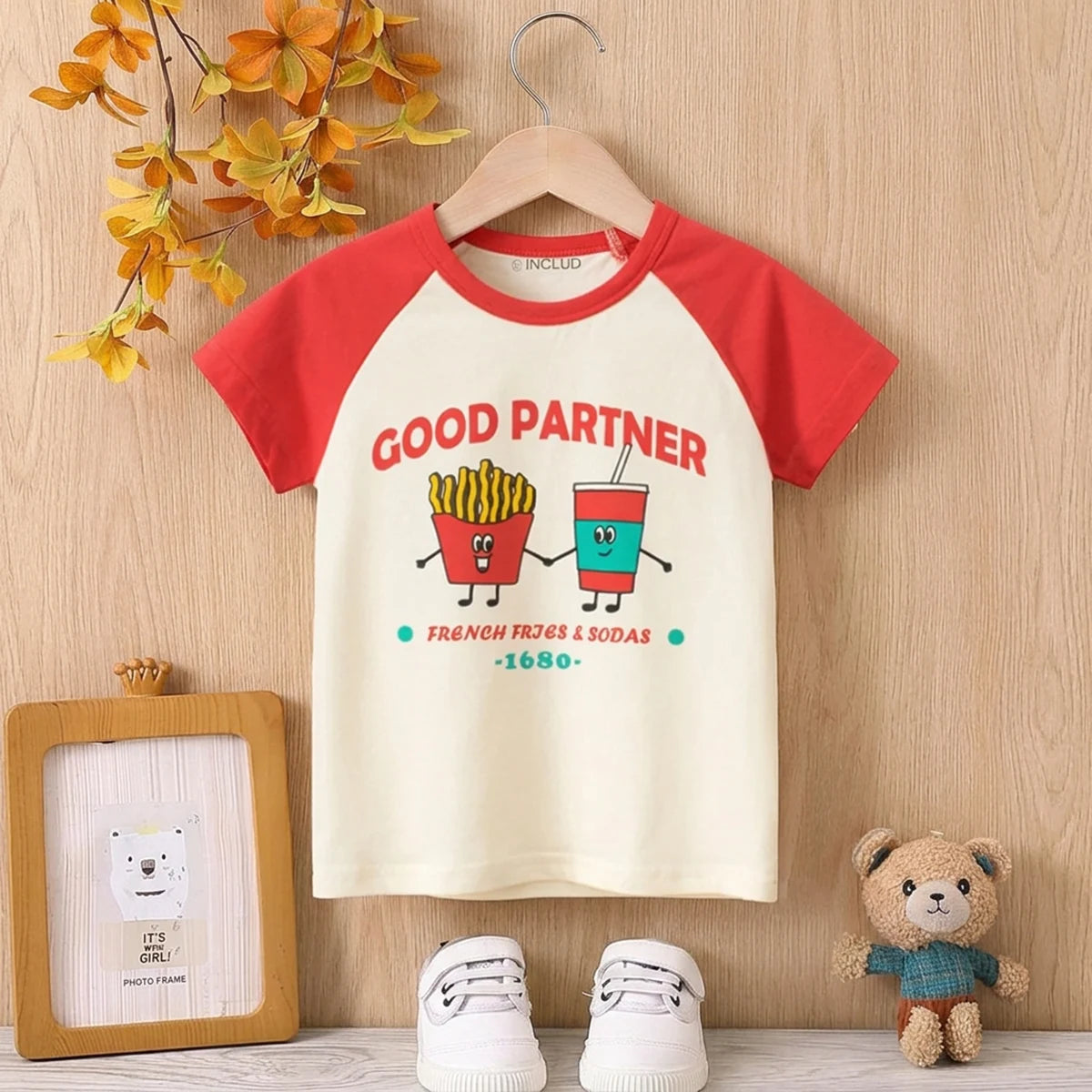 Boys Cream Typographic Print Raglan Sleeve T-Shirt Tshirts Cream 1-2 Y