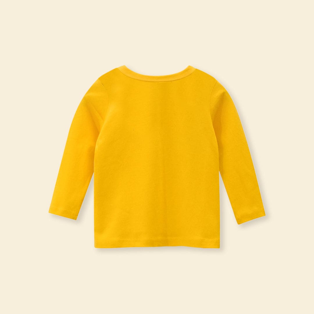 Girls Neck Bow Tie Print Long Sleeves T-Shirt Tshirts   