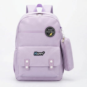 Kids Lilac Water-Resistant Medium Backpack with Pouch Trending Accessories Lilac Onesize