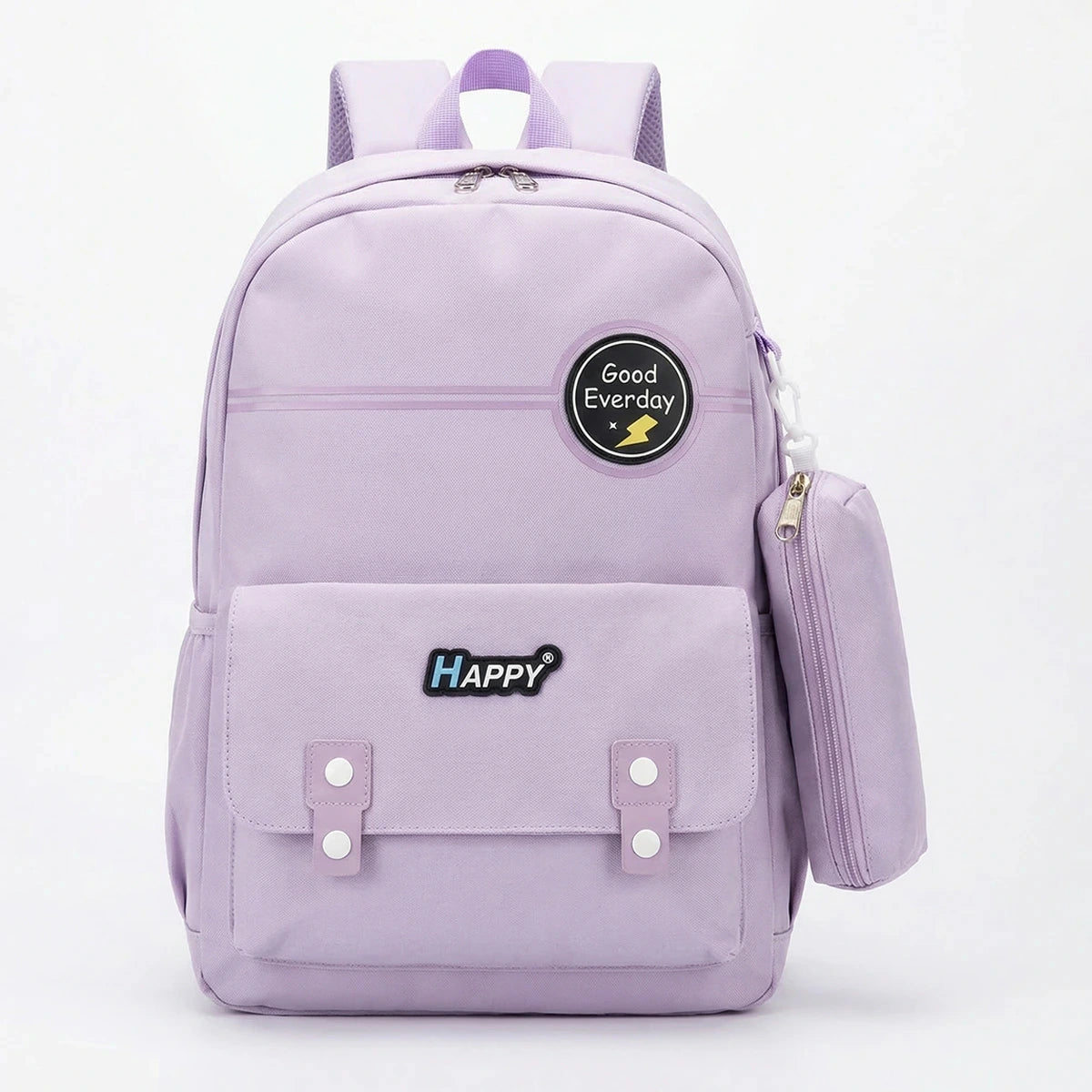 Kids Lilac Water-Resistant Medium Backpack with Pouch Trending Accessories Lilac Onesize