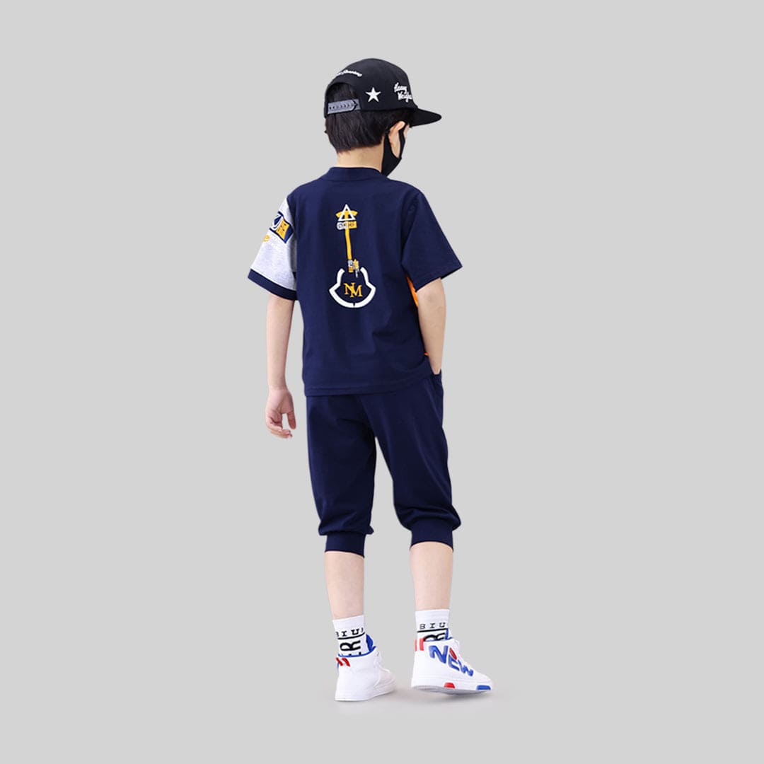 Boys Vneck Short Sleeve T-Shirt With 3/4 Length Pants 2 pc. Sets   