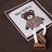 Boys Dark Brown Graphics Short Sleeves T-Shirt With Shorts Set Sets