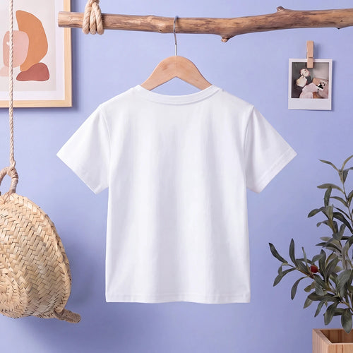 Girls White Short Sleeve Happy Weekend Typography Print T-Shirt Tshirts