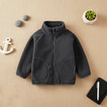 Boys Dark Grey Fleece Zip-up Jacket Coats & Jackets Dark Grey 1-2 Y