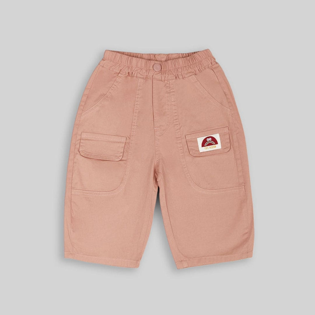 Boys Pink Pocket Mock Elasticated Shorts Shorts Pink 1-2 Y 