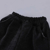 Boys Black Faux Leather Jacket With Striped Hooded Sweatshirt & Jogger Sets Sets