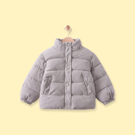 Boys Grey Textured Long Sleeve Jacket Coats & Jackets Grey 1-2 Y