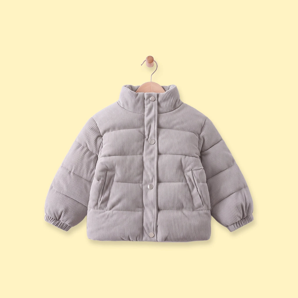 Boys Grey Textured Long Sleeve Jacket Coats & Jackets Grey 1-2 Y