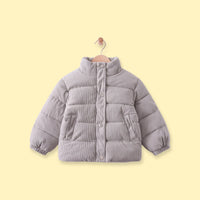 Boys Grey Textured Long Sleeve Jacket Coats & Jackets Grey 1-2 Y