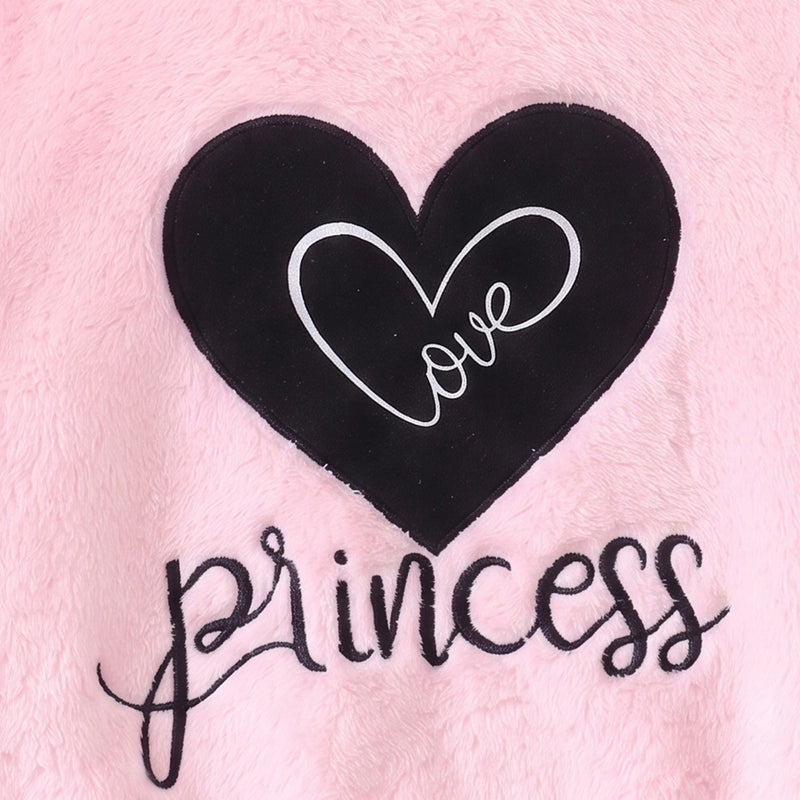 Girls Light Pink Typographic Sweatshirt & Pants Sets 2 pc. Sets