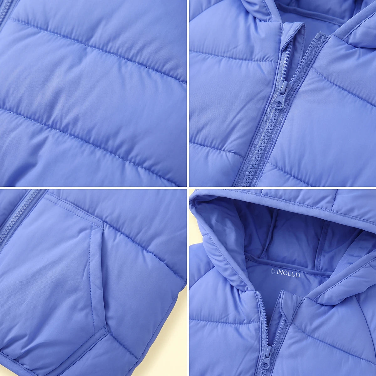 Boys Blue Hooded Quilted Puffer Jacket Coats & Jackets