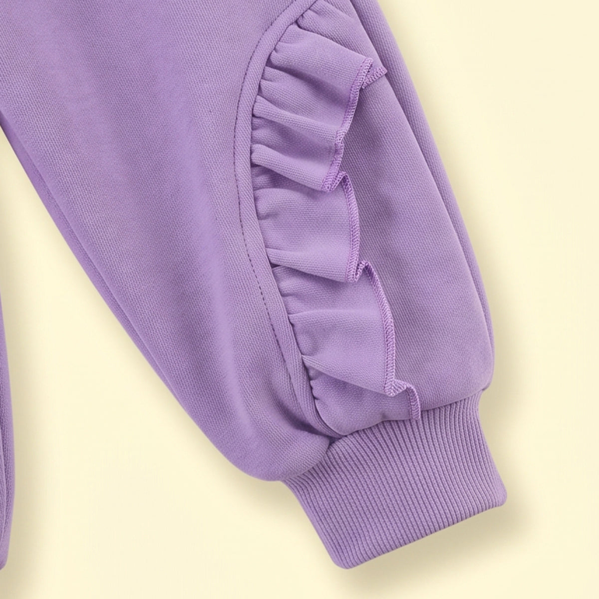 Girls Purple Peter Pan Collar Sweatshirt & Joggers Sets Sets