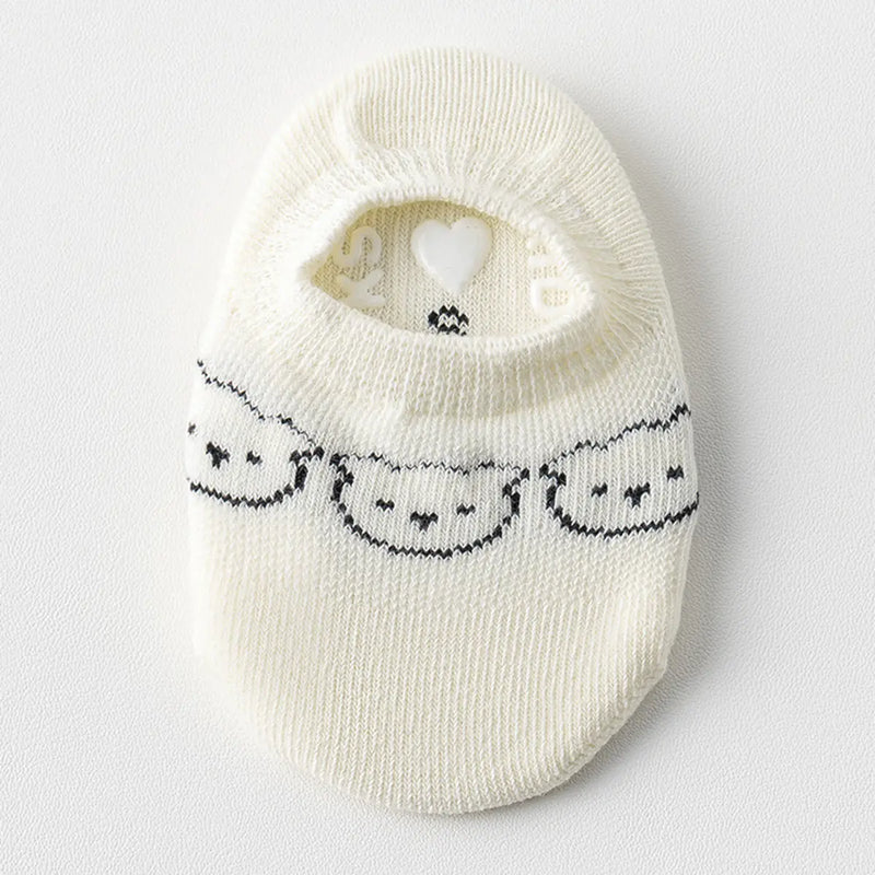 Pack of 5 Off White Animal Design Ankle Length Socks Socks