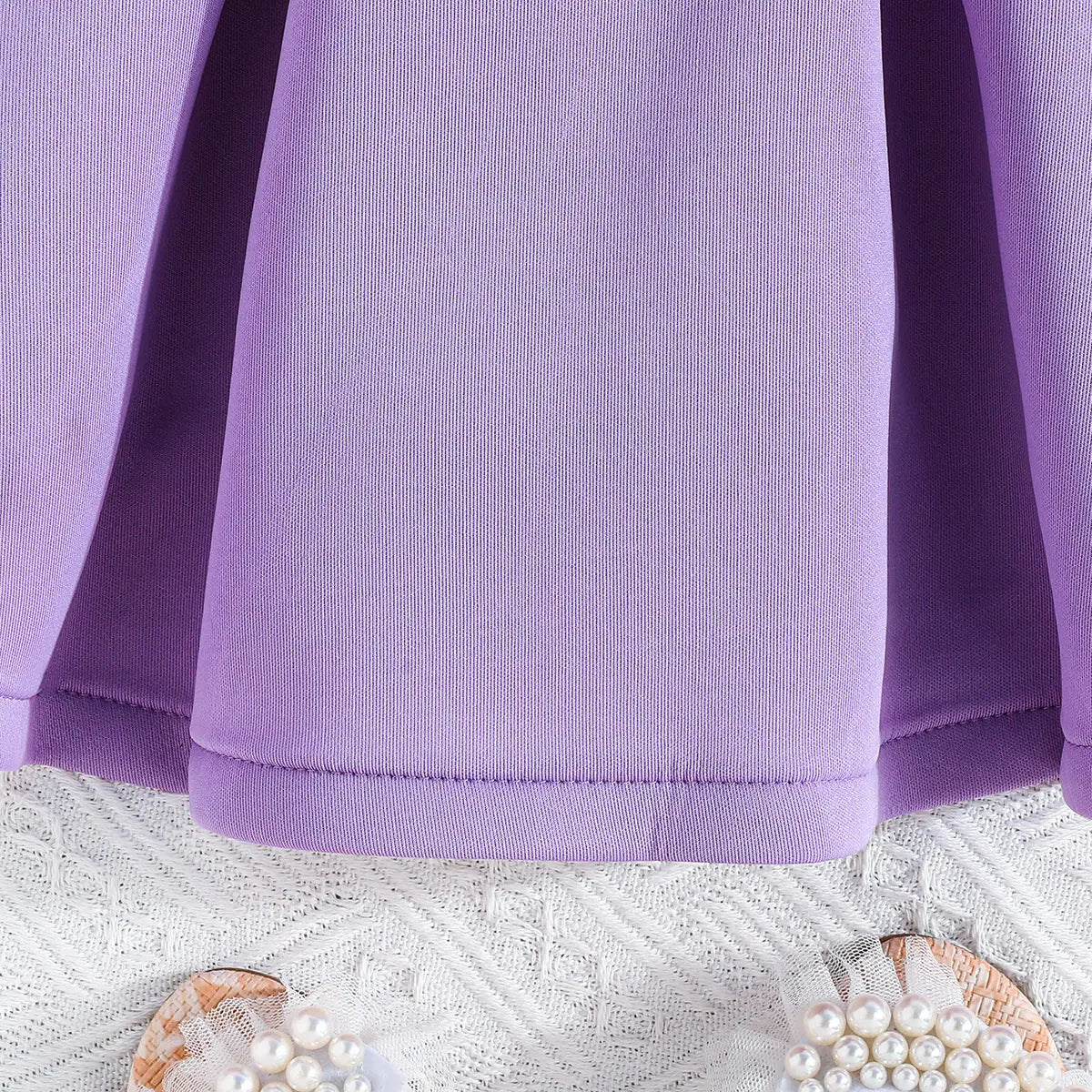 Girls Purple Sleeveless Dress with 3D Flower Embellishment Casual Dresses