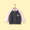 Boys Grey Colorblocked Long Sleeve Jacket Coats & Jackets Grey 1-2 Y