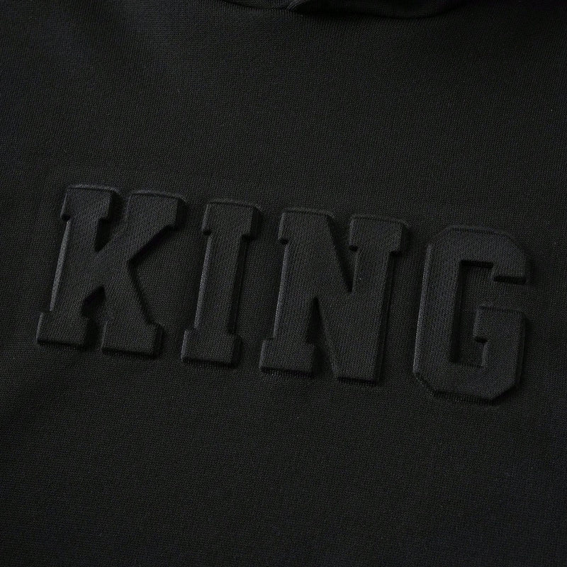 Boys Black Embossed King Printed Hooded Sweatshirt Sweatshirts & Hoodies