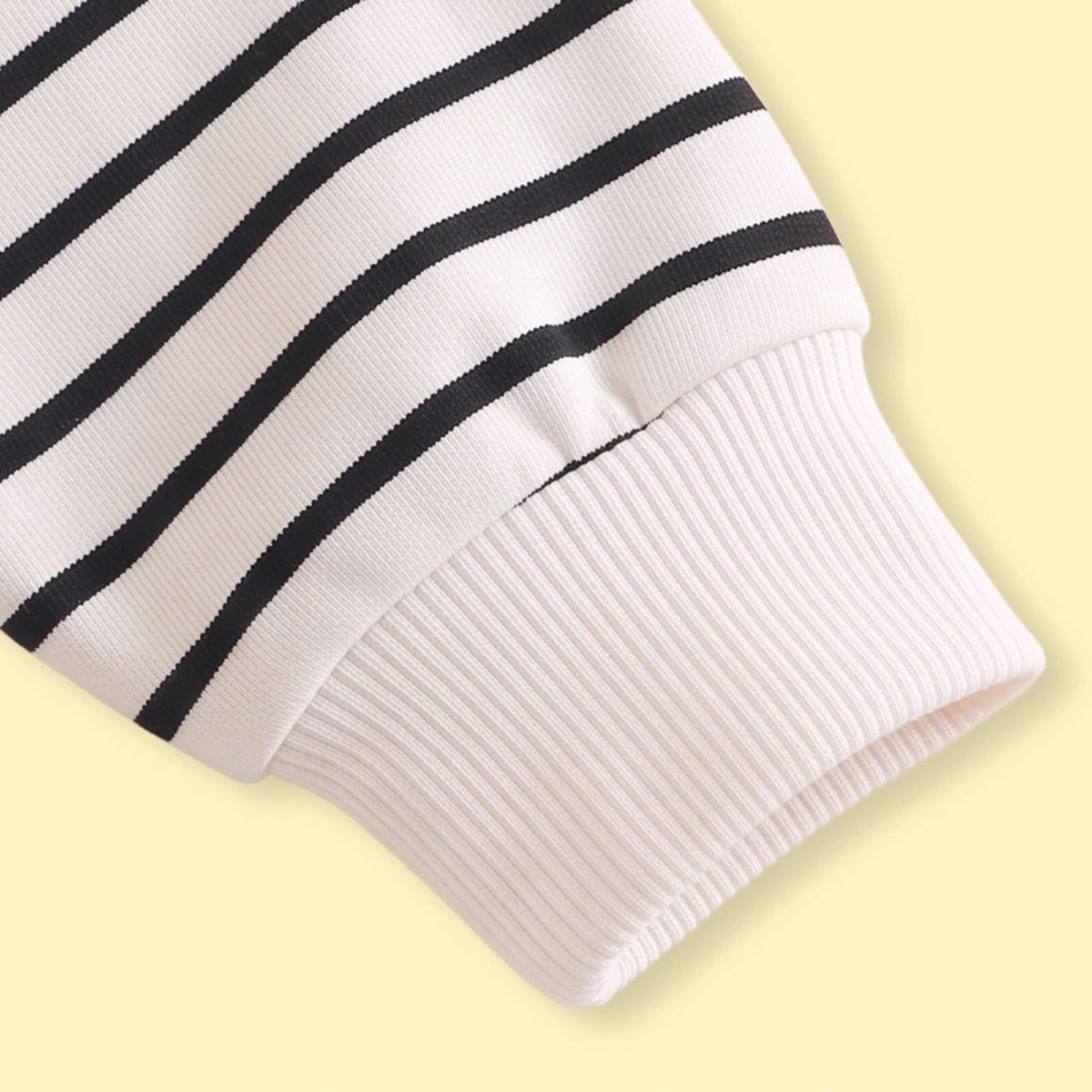 Boys White Striped Half Zip Long Sleeve Sweatshirt Sweatshirts & Hoodies