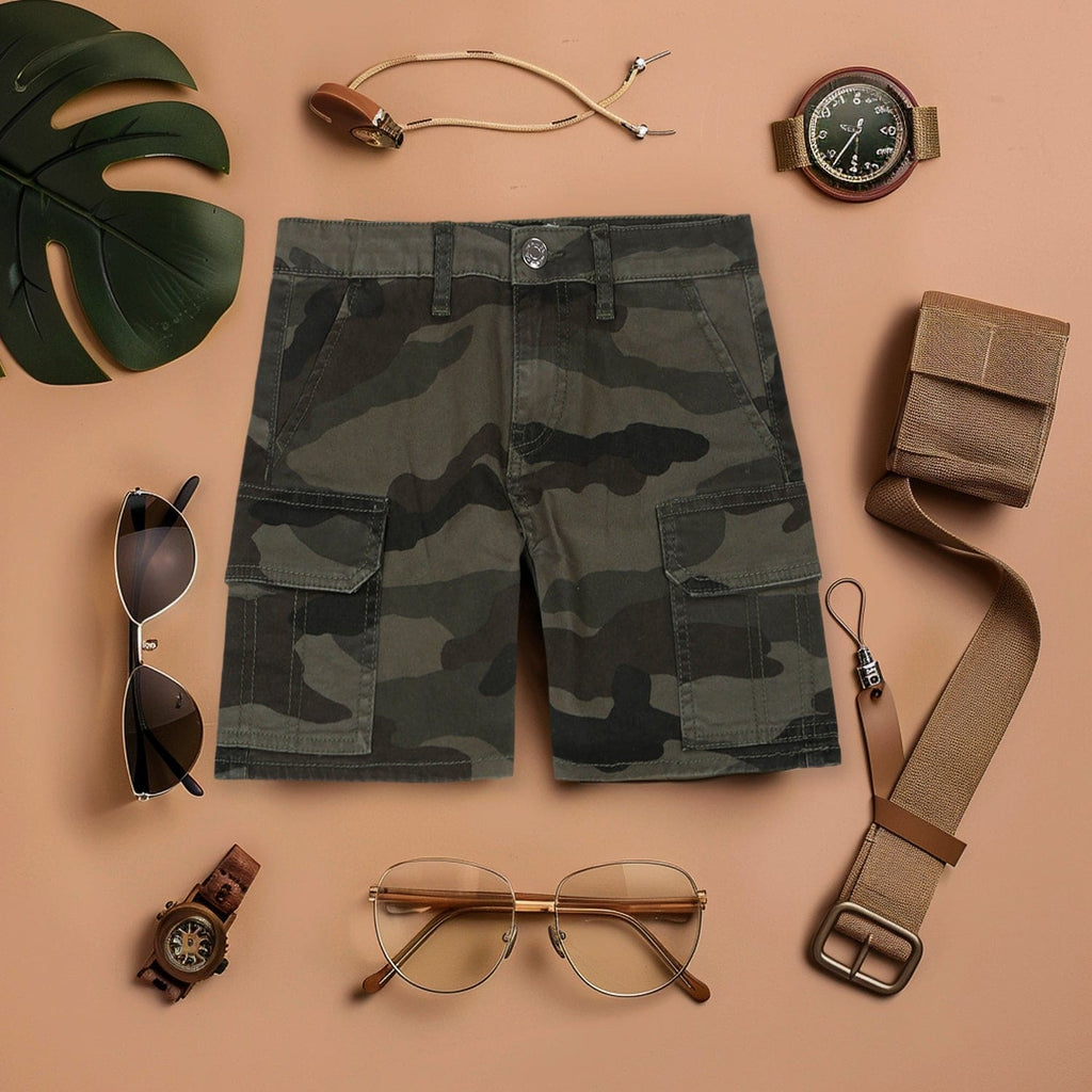 Boys Camouflage Printed Shorts
