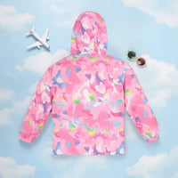 Girls Pink camouflage Printed Hooded Zipper Jacket Coats & Jackets