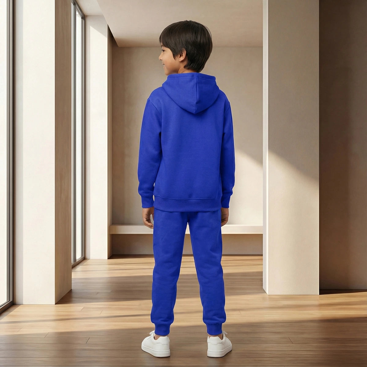 Boys Dark Blue Nova Beat Graphics Hoodie With Jogger Co-ord Sets Sets
