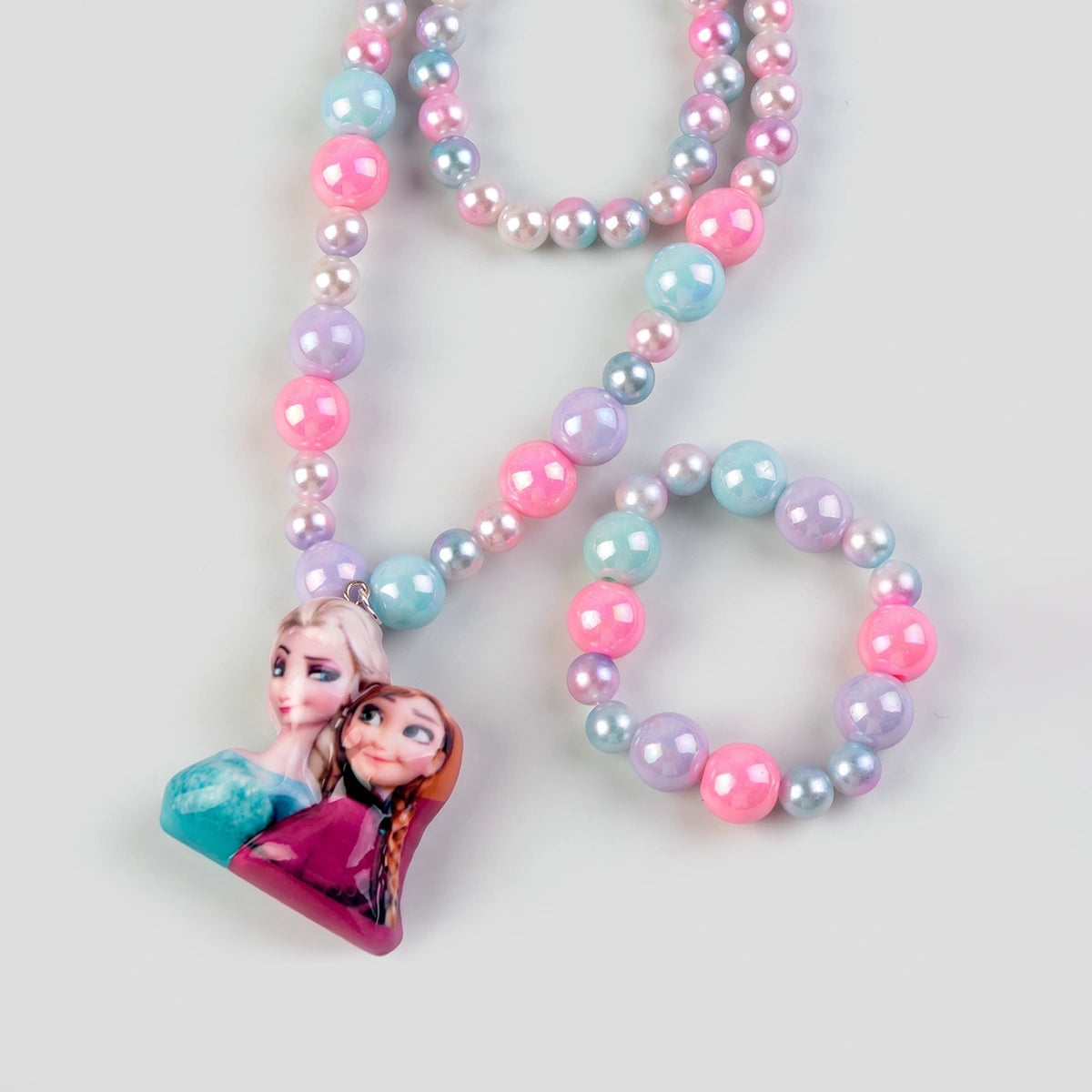 Pack Of 3 Girls Multicolour Princess Beaded Necklace & Bracelet Sets Necklace and Bracelet