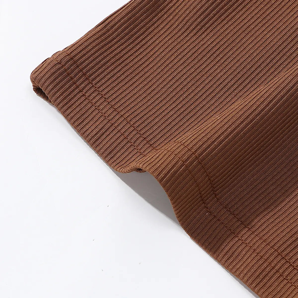 Girls Brown Bow Detail Short Sleeve T-Shirt With Flared Pants Sets Sets