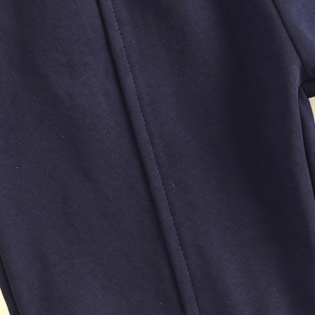 Boys Navy Blue Solid Elasticated Waist Jogger Joggers