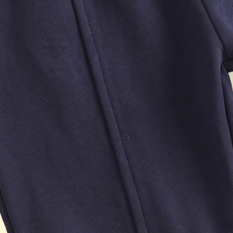 Boys Navy Blue Solid Elasticated Waist Jogger Joggers