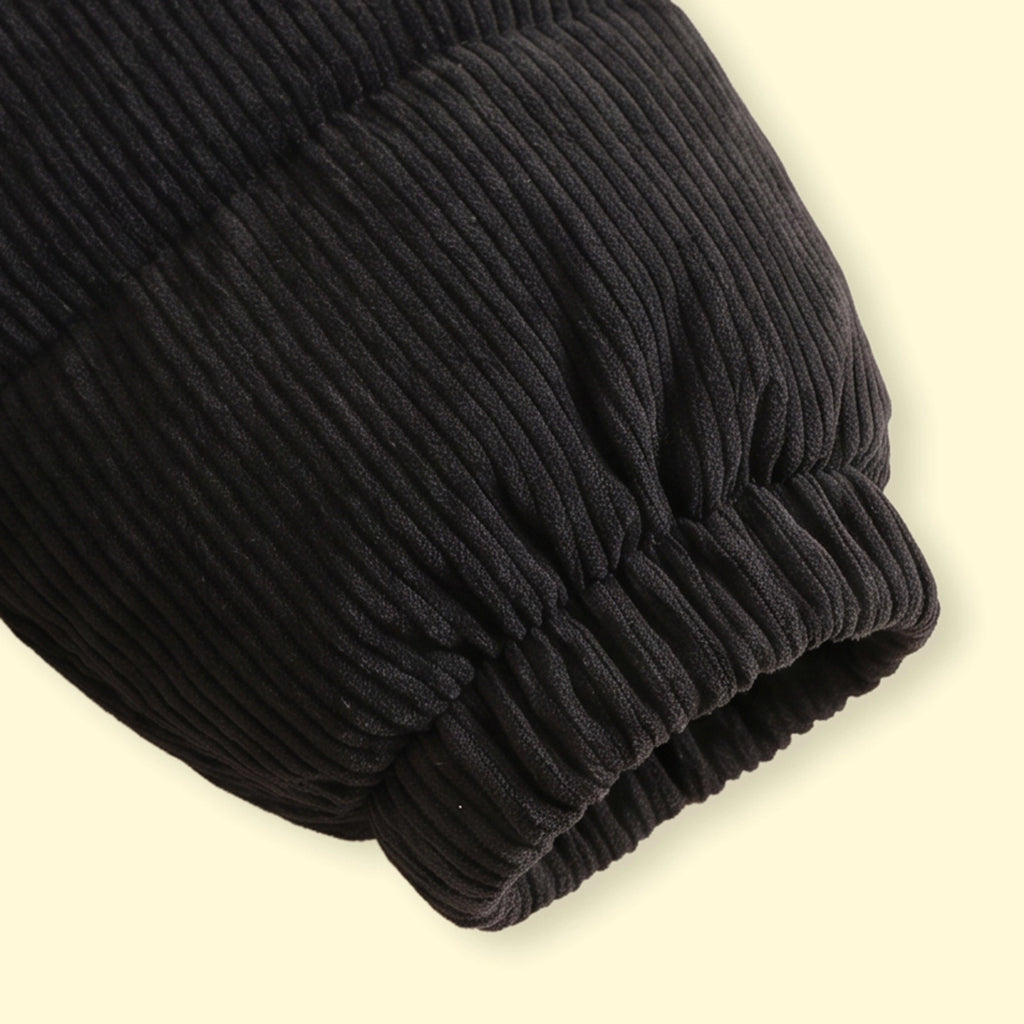 Boys Black Textured Long Sleeve Jacket Coats & Jackets