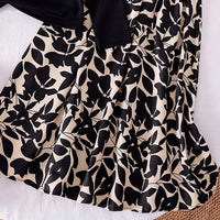 Girls Black Ribbed Long Sleeve Top With Skirt Sets 2 pc. Sets