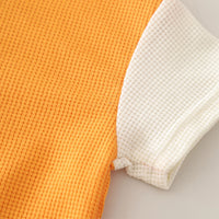 Boys Orange Horse Cartoon Print T-Shirt & Shorts Co-ord Sets Sets