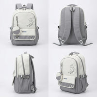 Kids Grey Rabbit Multi-Pocket School Backpack Trending Accessories