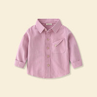 Boys Pink Long Sleeve Regular Shirt Shirts   