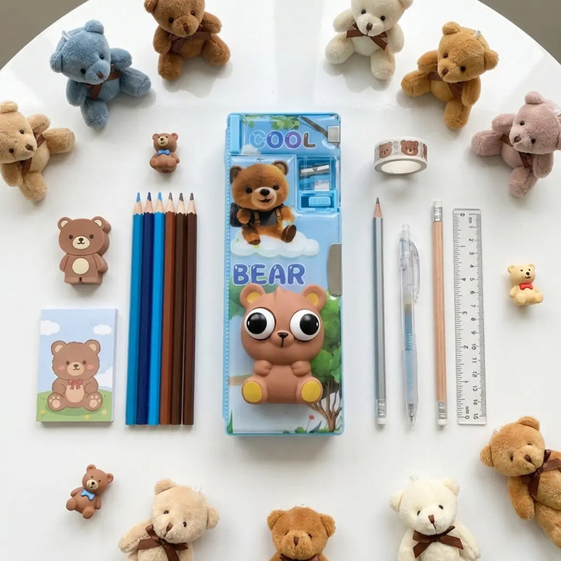 Squishy Pop Eye Bunny Pencil Pouch for Girls & Boys Trending Accessories