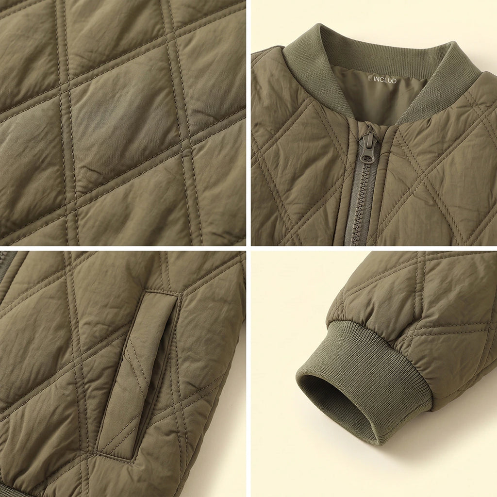 Boys Green Long Sleeve Zip-Up Bomber Jacket Coats & Jackets