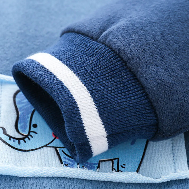 Boys Light Blue Graphics Printed Varsity Jacket Coats & Jackets
